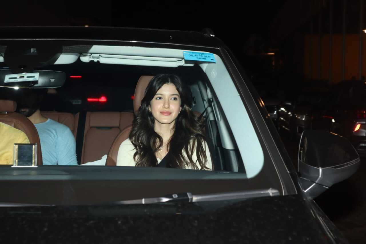Suhana`s childhood friend Shanaya Kapoor attended the screening